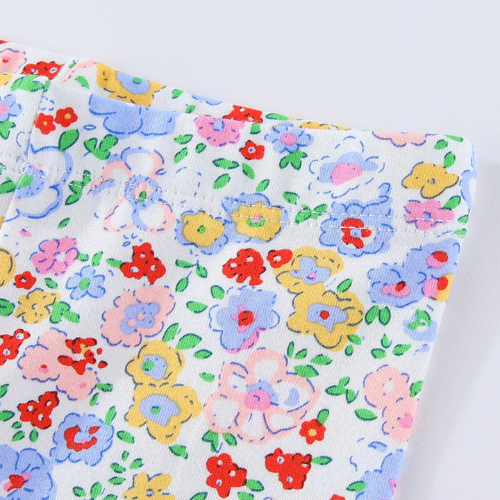 Girls leggings with colorful floral print Mune Fashion
