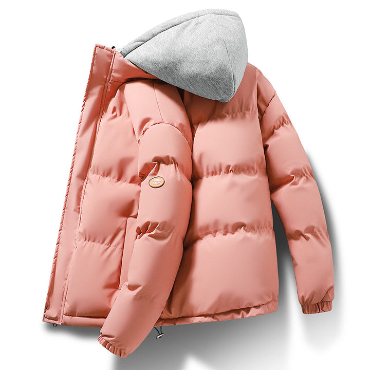 Men's short cut quilted insulation jacket with integrated hood layer and drawstring hem Mune Fashion