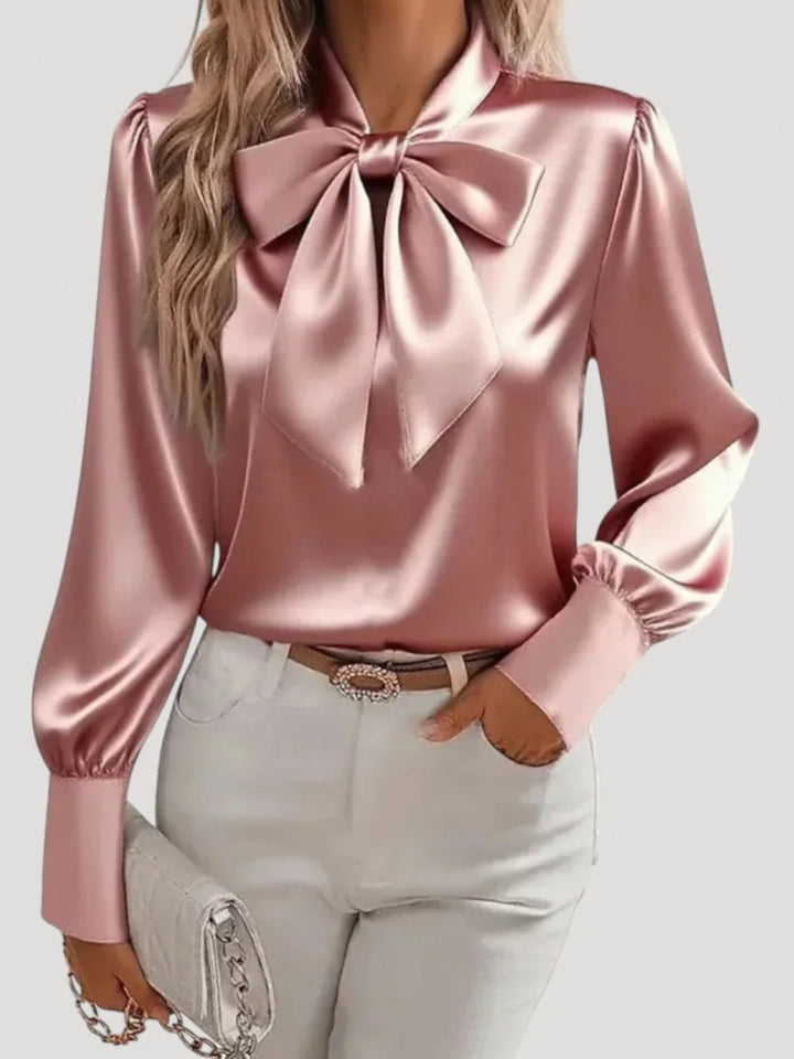 Ladies elegant blouse with bow collar