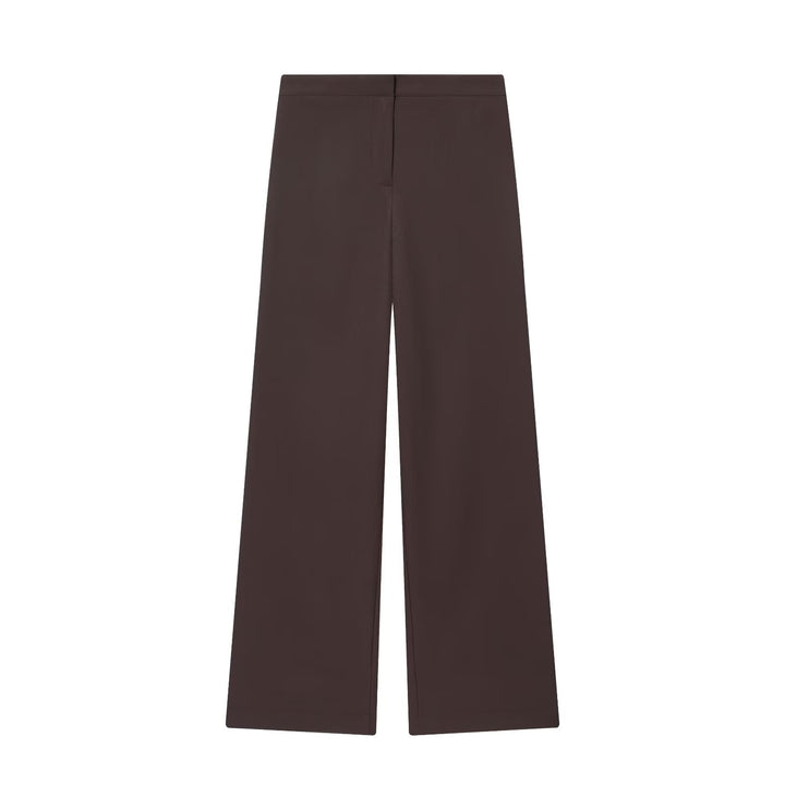 Women's elegant High-Waist wide-leg suit trousers with flat waistband and concealed seam Mune Fashion