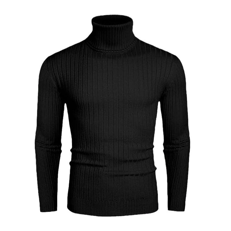 Men's ribbed fine-knit turtleneck sweater Slim Fit Mune Fashion