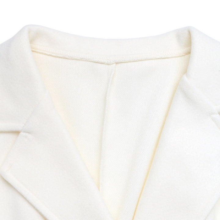 Women Elegant Double-Breasted Short Blazer Mune Fashion