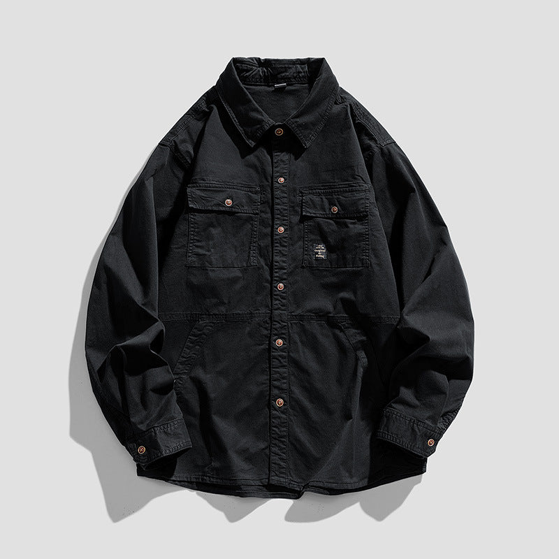 Herren Lässige Overshirt-Fieldjacke im Utility‑Stil mit Brust- und Eingrifftaschen Mune Fashion