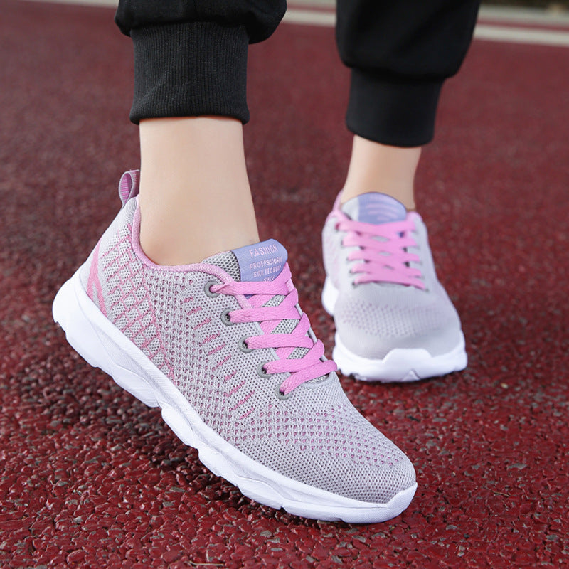 Women's seamless knit training sneaker with wave-shaped cushioning and ergonomic comfort insole Mune Fashion