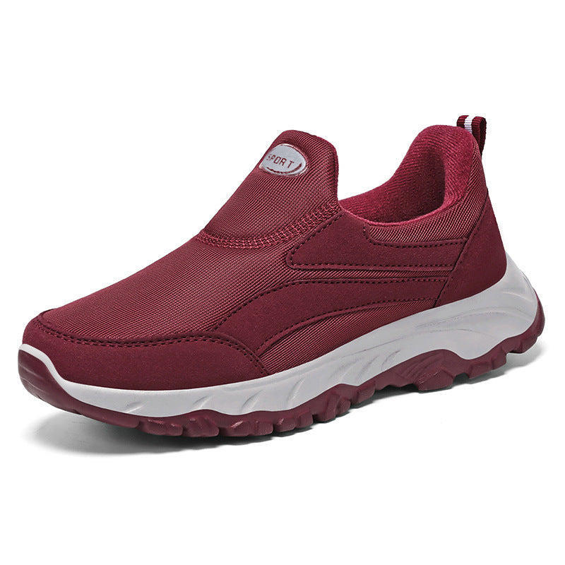 Women’s lightweight slip-on walking sneaker with elastic entry, padded memory insole, and profiled non-slip outsole Mune Fashion