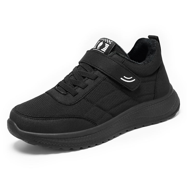 Women’s non-fleece comfort walking sneaker with low shaft, Velcro closure, and shock-absorbing EVA cushioning Mune Fashion