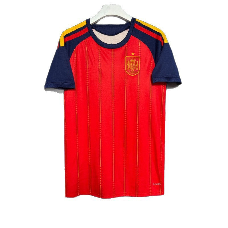 Men's breathable performance soccer jersey with mesh inserts and embroidered Mune Fashion badge