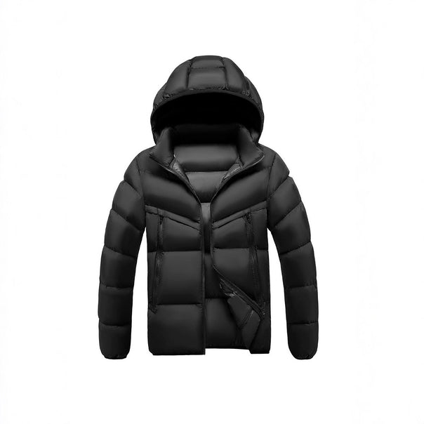 Men's padded outer jacket with hood, color accents and water-repellent insulation Mune Fashion