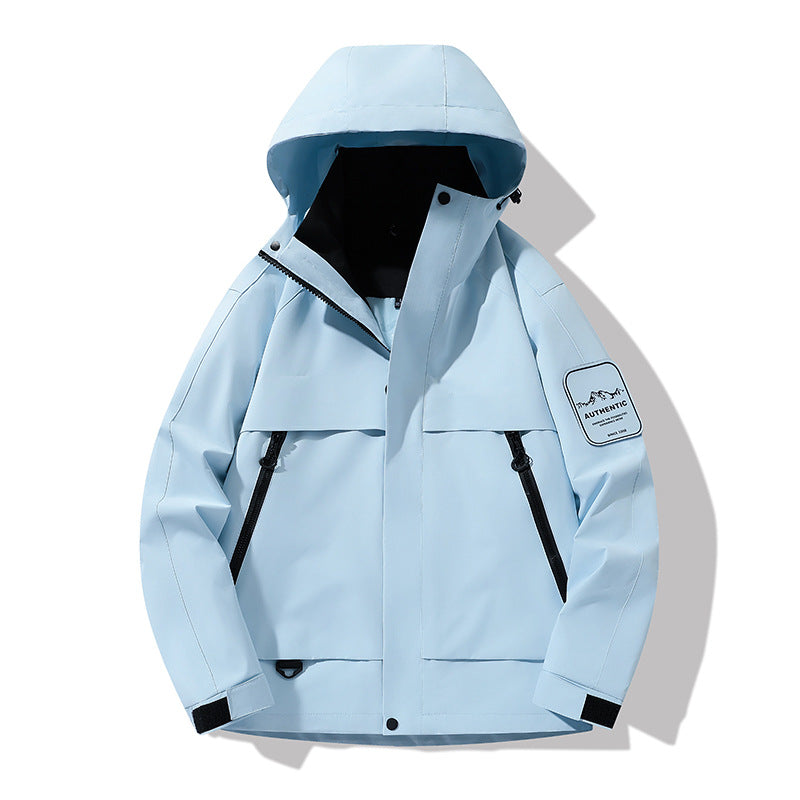 Men's multifunctional waterproof softshell rain jacket with removable fleece inner jacket Mune Fashion