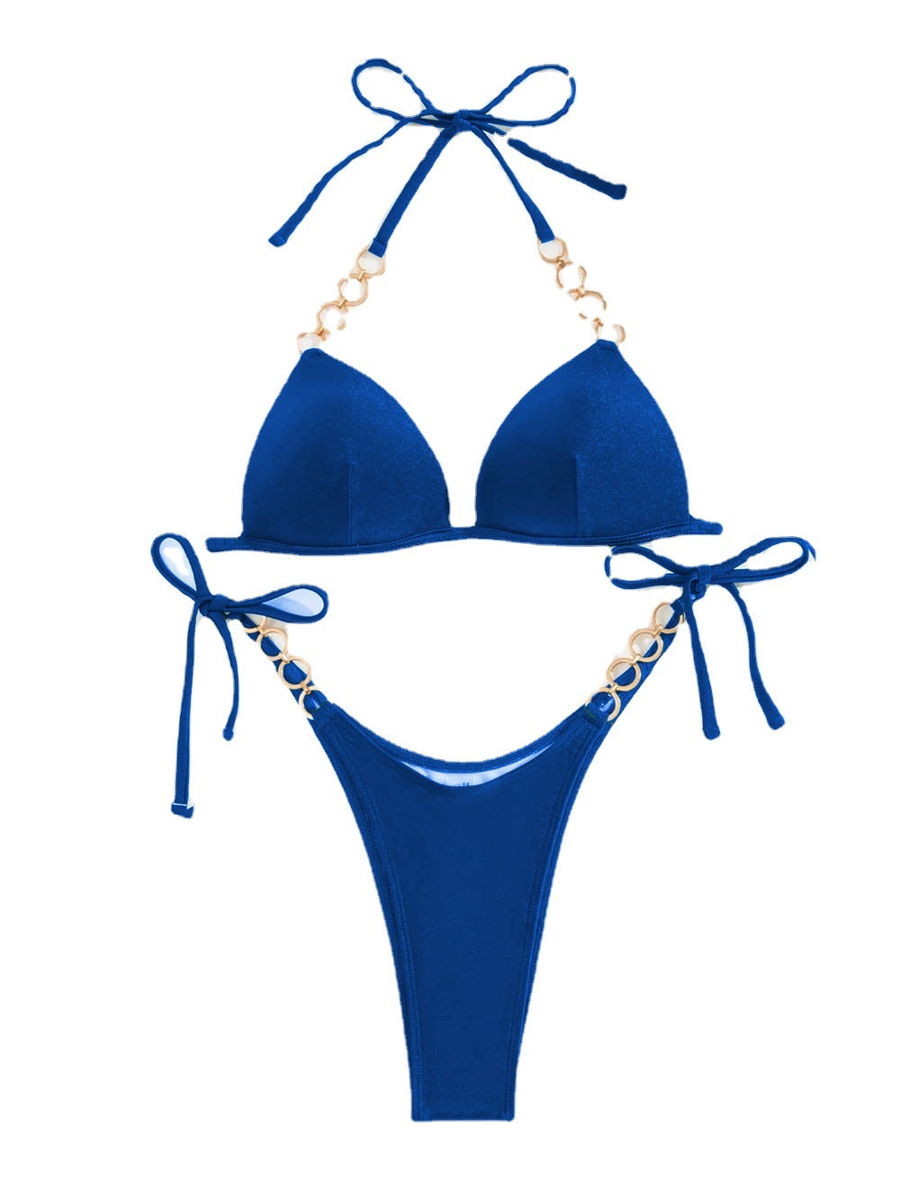 Women Triangle Bikini with Elegant Gold Details Mune Fashion