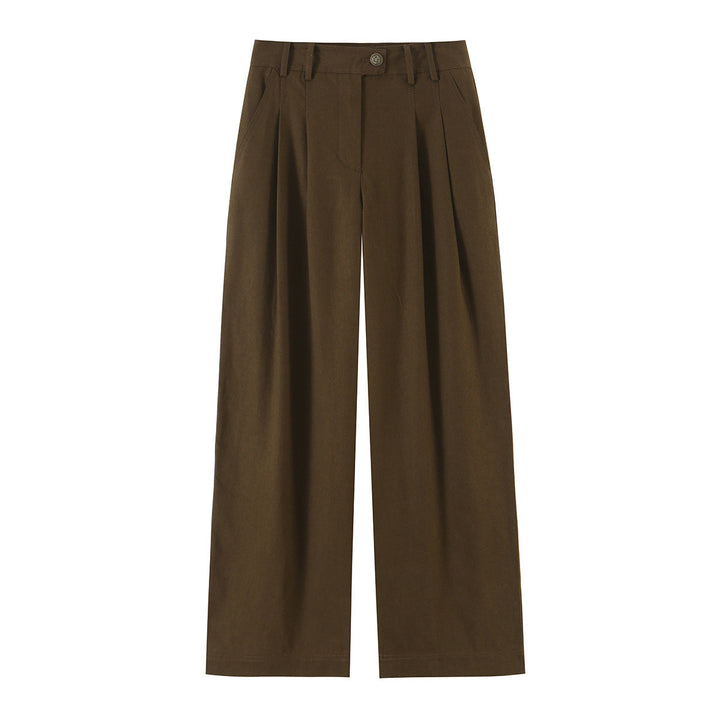 Women's high-waisted wide pleated trousers with wide leg Mune Fashion