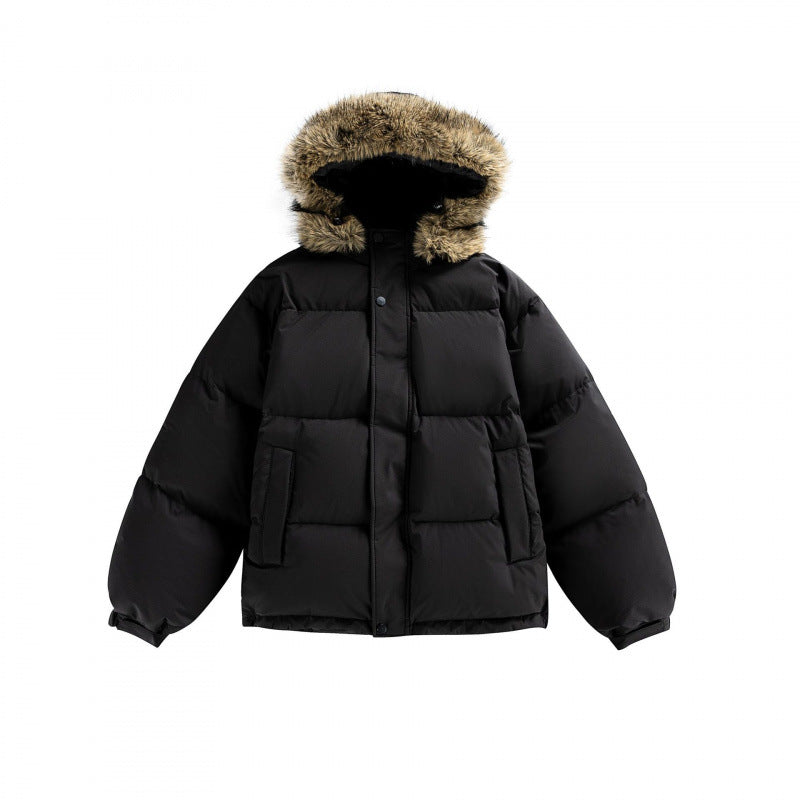 Unisex Padded Hoodie with Detachable Faux Fur Hood and Boxy Silhouette Mune Fashion