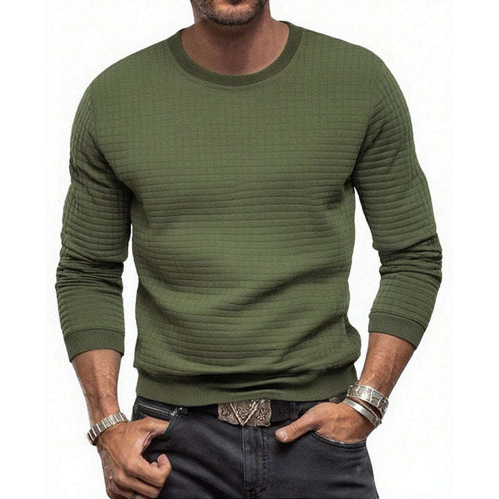 Men's structured crew neck sweatshirt made of quilted cotton blend Mune Fashion
