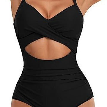 Women's Cut-Out Swimsuit with Cross Strap Mune Fashion