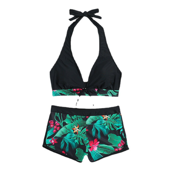 Ladies triangle bikini with floral shorts design Mune Fashion