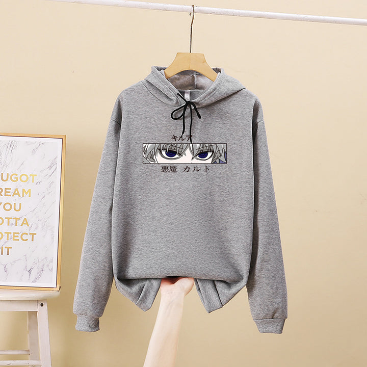 Unisex oversized hoodie with anime eye print and soft cotton blend Mune Fashion
