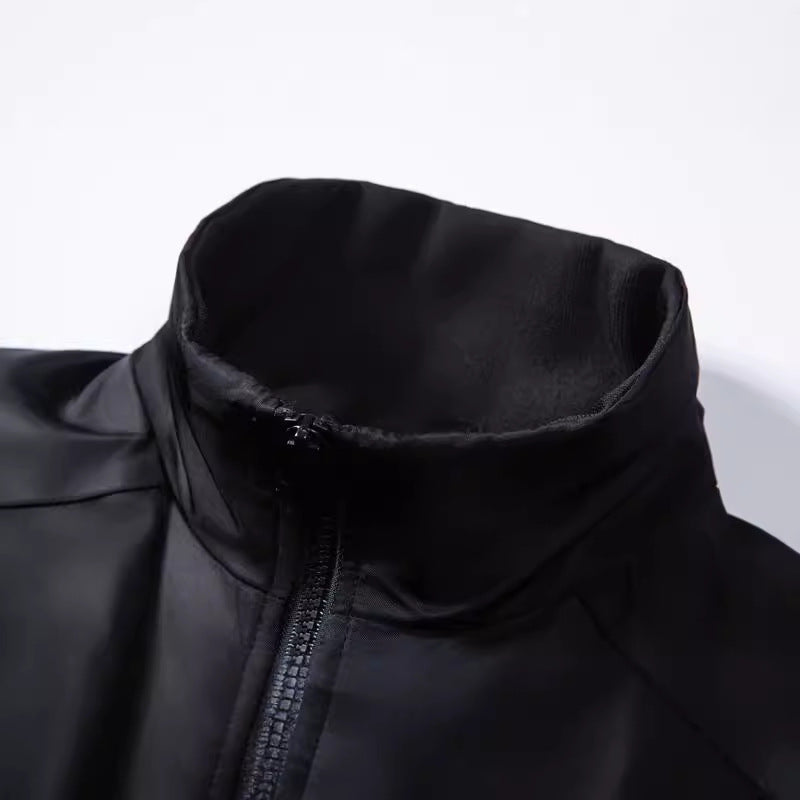 Men's water-repellent utility blouson with stand-up collar, kangaroo and flap pockets Mune Fashion