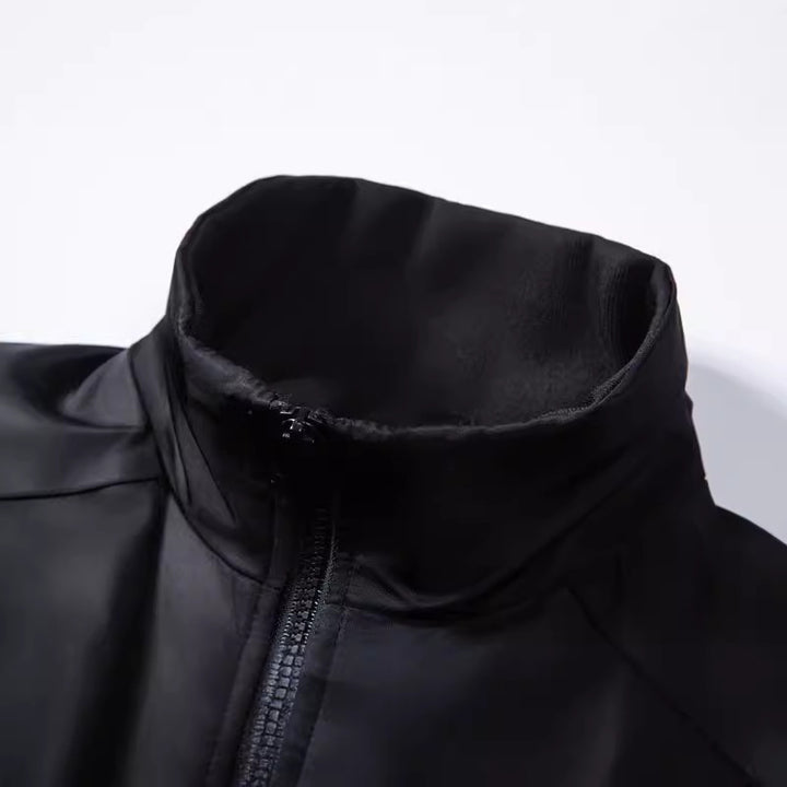 Men's water-repellent utility blouson with stand-up collar, kangaroo and flap pockets Mune Fashion