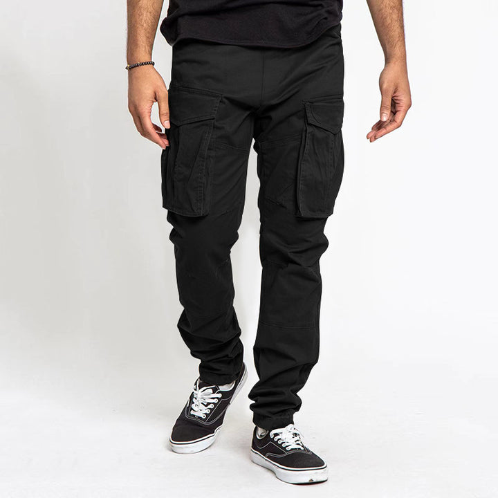 Men's cargo pants with multiple pockets, tapered fit & drawstring closure Mune Fashion