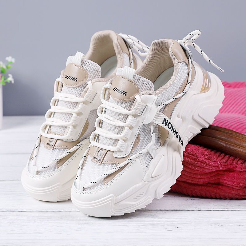Women's Sporty Sneakers with Breathable Mesh Upper and Highly Cushioning Sole Mune Fashion