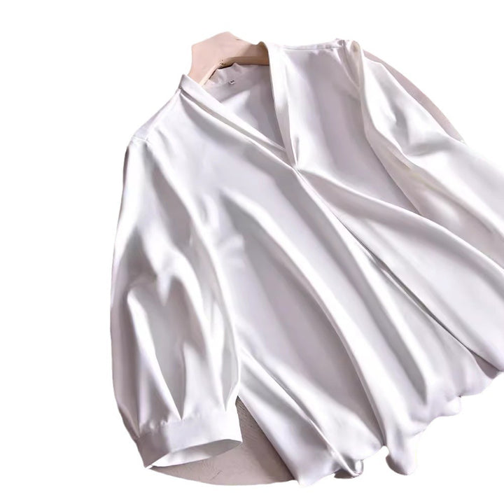 Women Elegant Blouse with Balloon Sleeves Mune Fashion