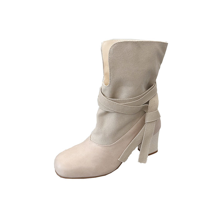Ladies Elegant and Comfortable Ankle Boots with Straps Mune Fashion