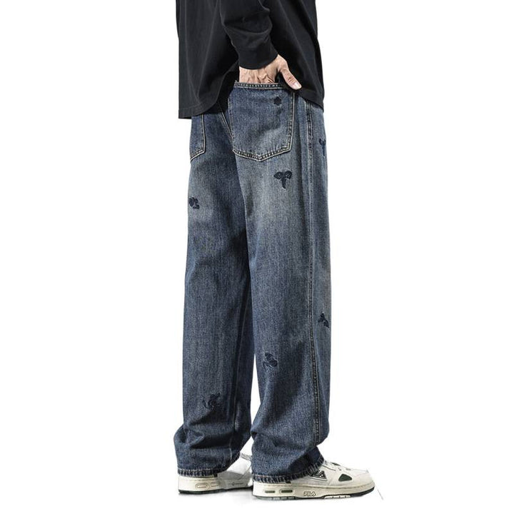 Men's Comfortable and Stylish Jeans with Embroidery Mune Fashion
