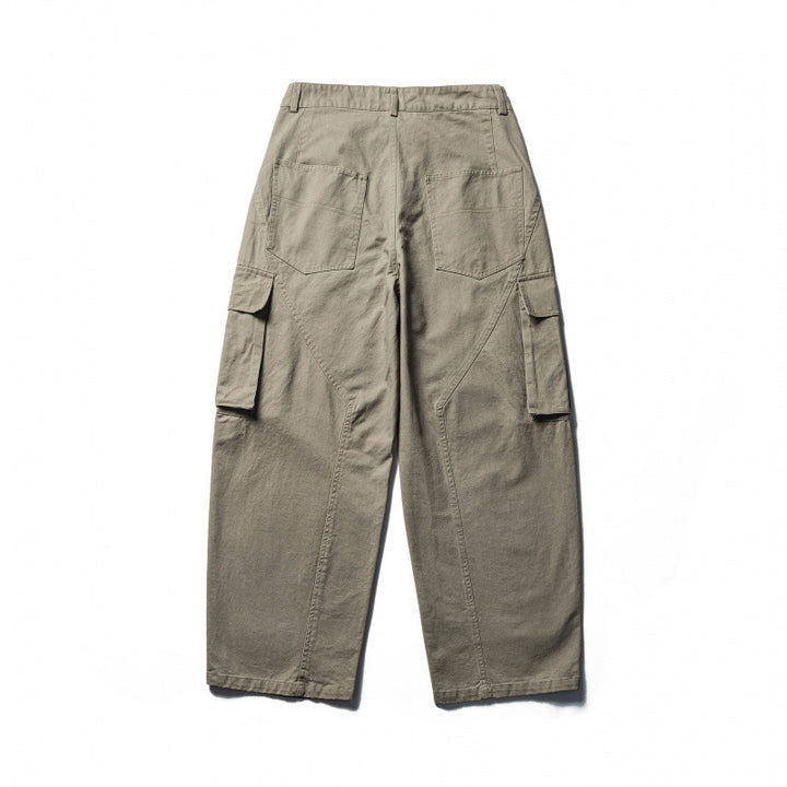 Unisex Wide Cargo Pants in Baggy Cut with Low Crotch, Patch Flap Pockets, and Clean Finish Mune Fashion