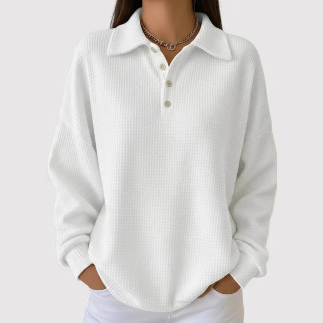 Women's Casual Waffle Sweater