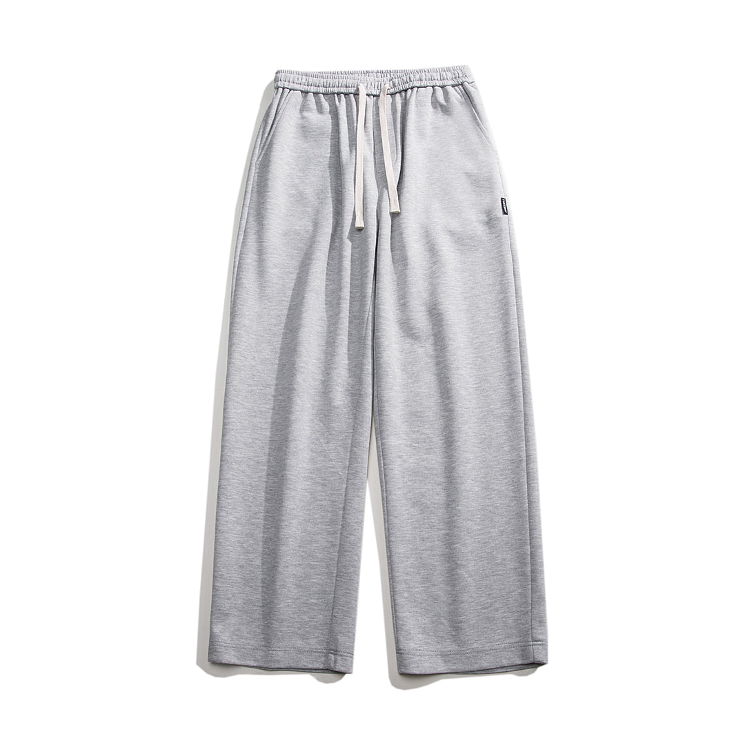 Men's Relaxed-Fit Lounge Pants with Elastic Waistband, Drawstring, and Wide Leg Mune Fashion
