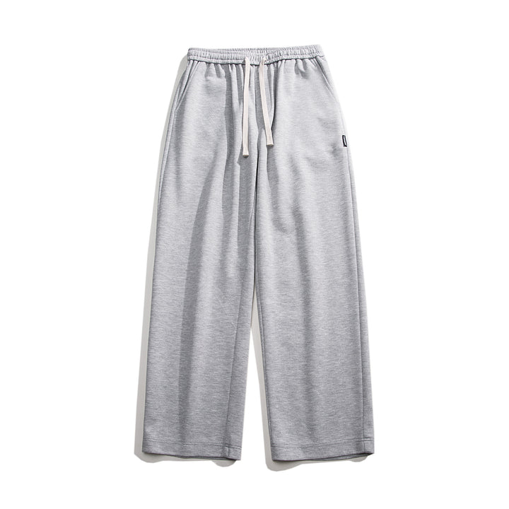 Men's Relaxed-Fit Lounge Pants with Elastic Waistband, Drawstring, and Wide Leg Mune Fashion