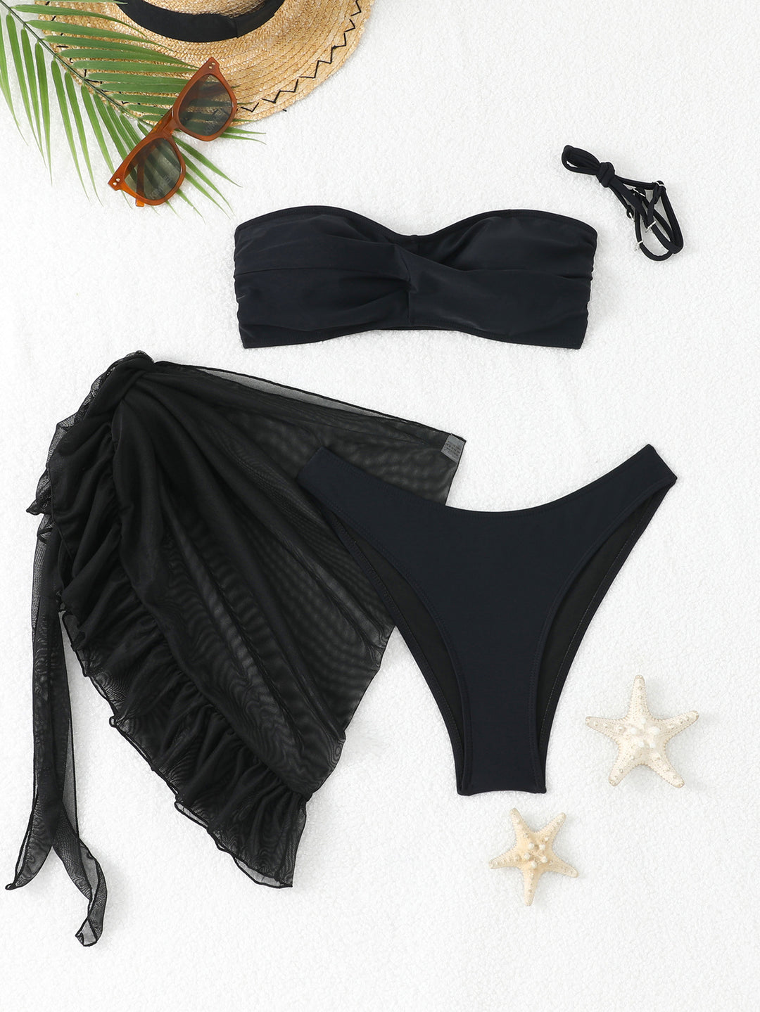 Women's bandeau bikini with elegant wrap skirt Mune Fashion