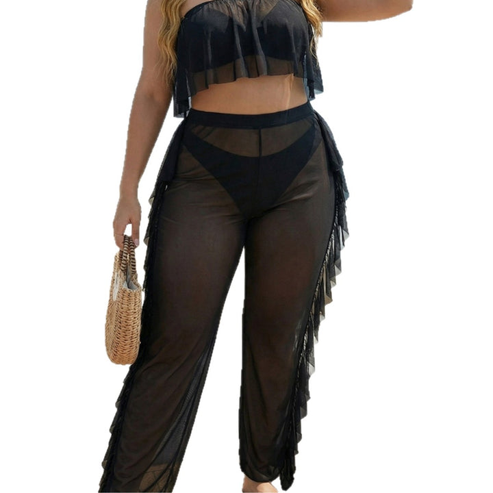 Women elegant beach bikini set with fringed accents Mune Fashion