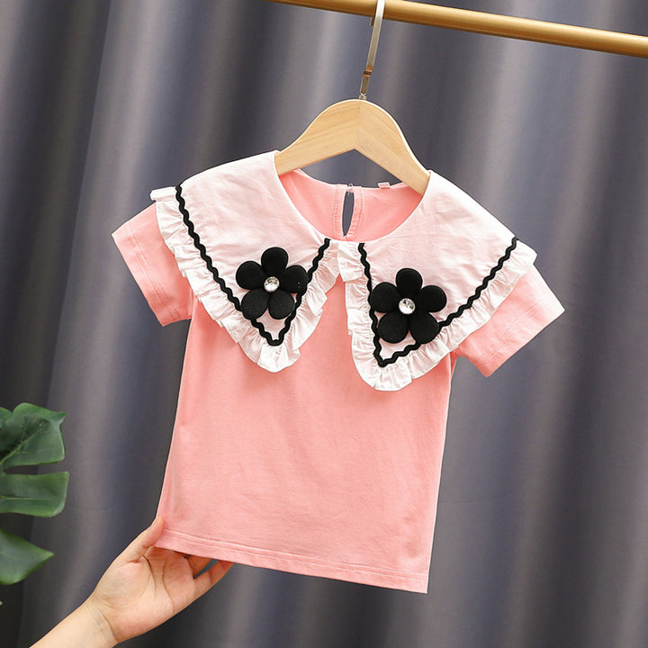 Ladies elegant and playful blouse with ruffle collar Mune Fashion
