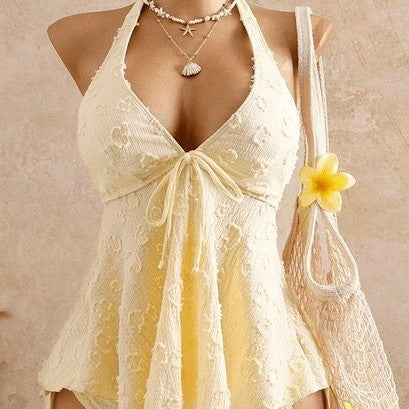 Women's Tankini with Playful Ruffles Mune Fashion