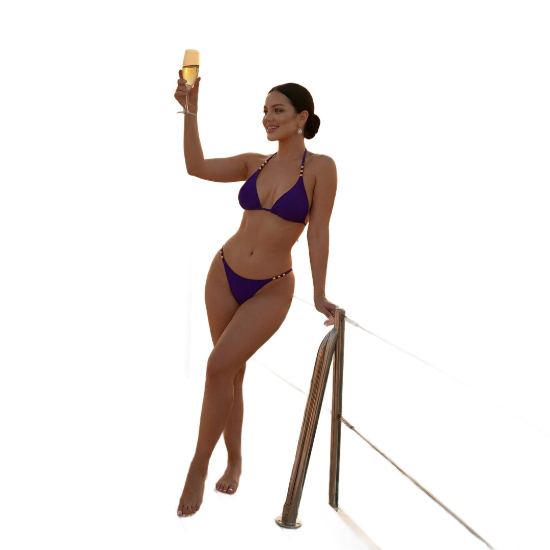 Ladies Triangle Bikini with Luxurious Embellishments Mune Fashion
