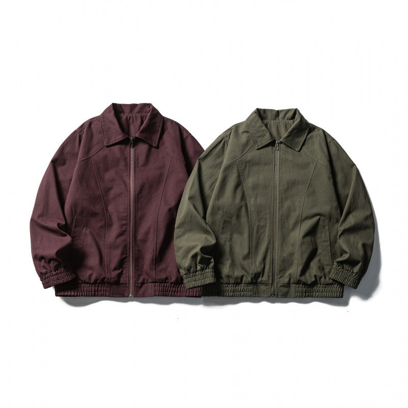Men's Boxy Canvas Blouson with full zip and elastic cuffs Mune Fashion