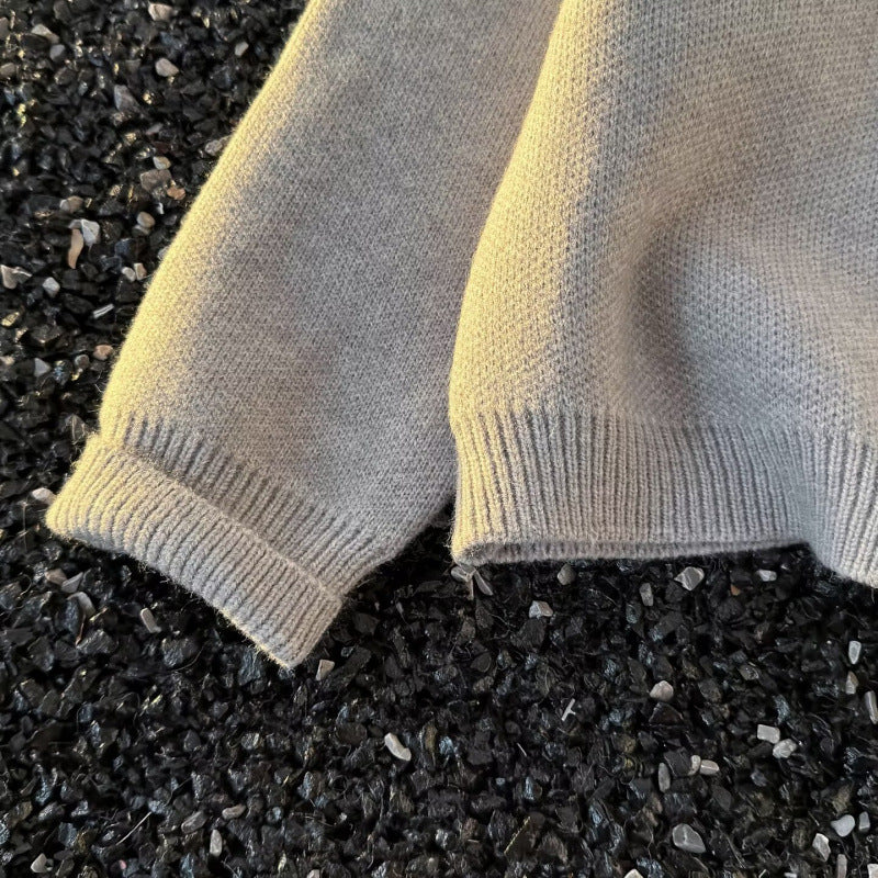 Unisex Cozy Melange Fine Knit Sweater with Raglan Sleeves and Ribbed Round Neck Mune Fashion