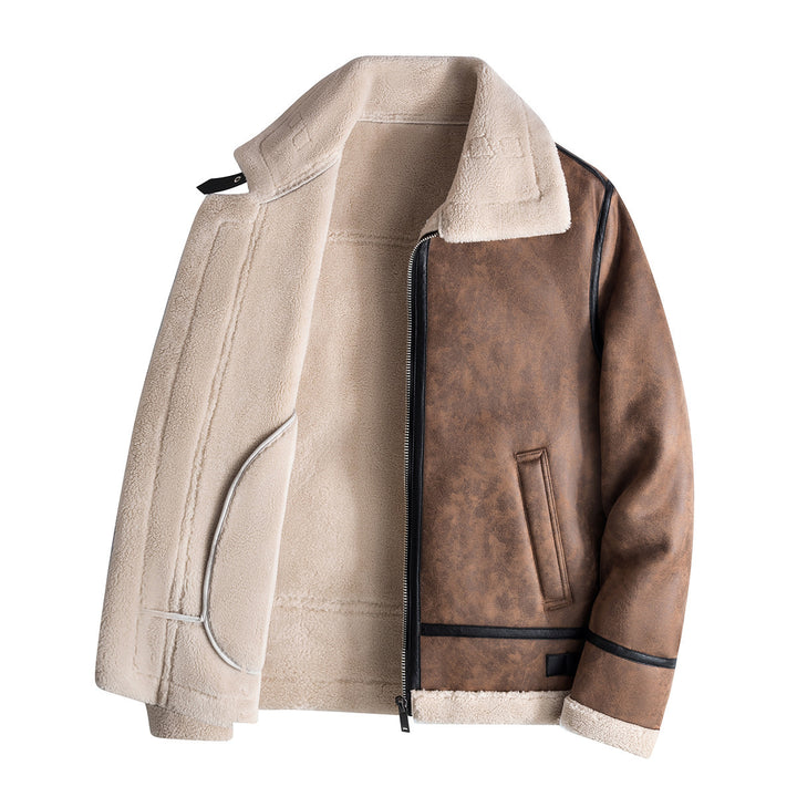 Men's Faux Leather Bomber Jacket Mune Fashion