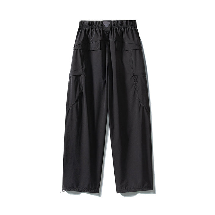 Men's Tech Cargo Pants made of wind and water-repellent nylon with elastic waistband & multifunctional pockets Mune Fashion