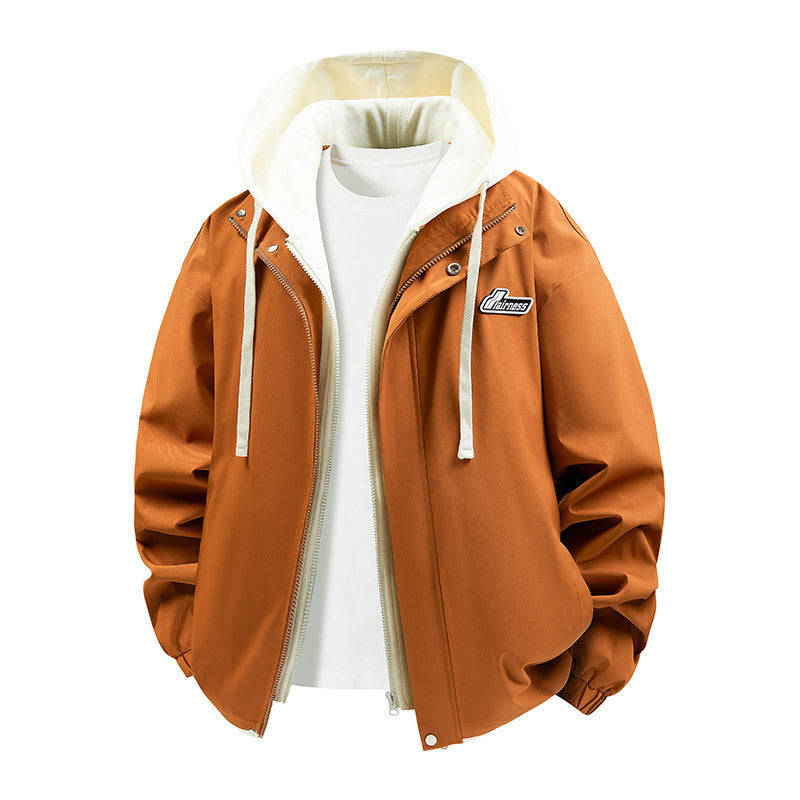 Men's sporty transitional jacket with hood Mune Fashion