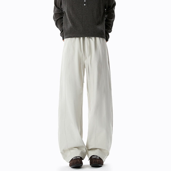 Ladies Elegant and Wide Fabric Trousers Mune Fashion