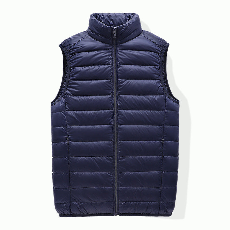 Men's compact padded insulation vest with packing function and stand-up collar Mune Fashion
