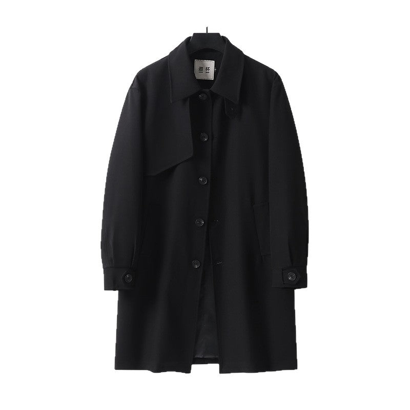 Men's mid-length oversized short coat with button placket and fine lining Mune Fashion