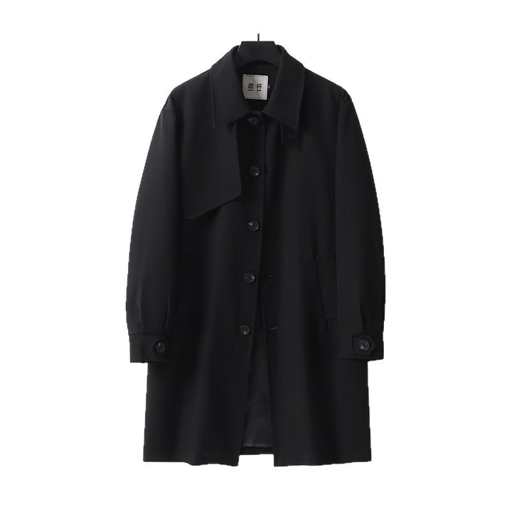 Men's mid-length oversized short coat with button placket and fine lining Mune Fashion