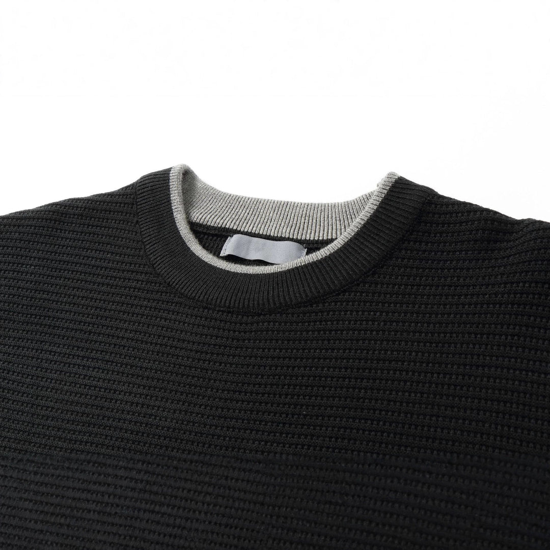 Women's Structured Round Neck Sweatshirt with Side Wedge Slit Mune Fashion
