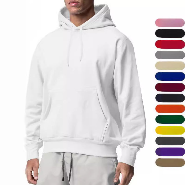 Men's hoodie with kangaroo pocket, relaxed fit and ribbed cuffs Mune Fashion