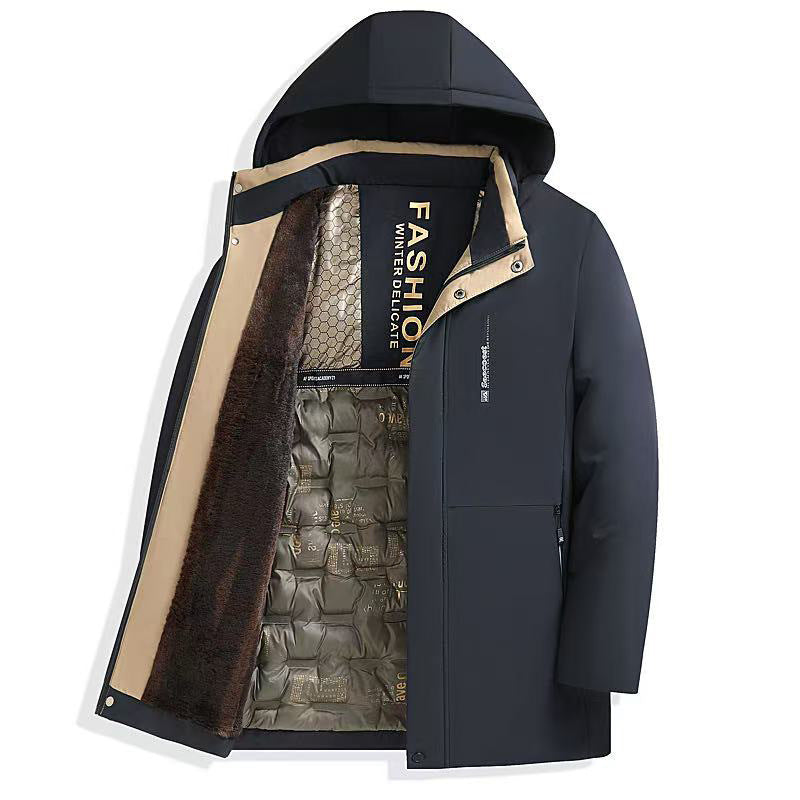 Men's warm padded jacket with hood Mune Fashion