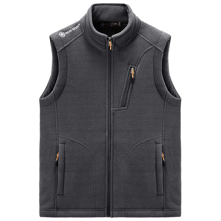 Men's fleece thermal vest with organizer chest pocket and wind-resistant structure Mune Fashion