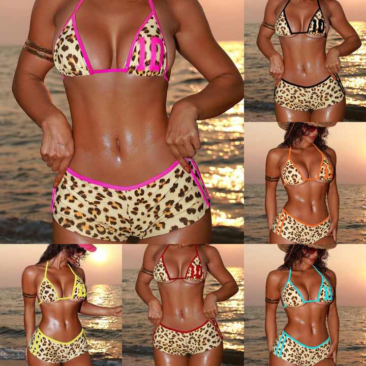 Women's triangle bikini with eye-catching animal print and sporty cut Mune Fashion